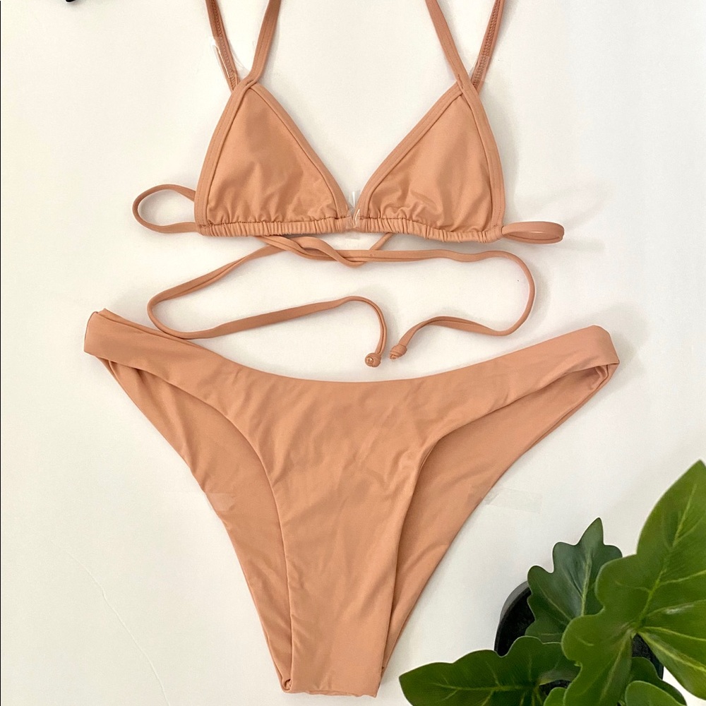 Nude Triangle Top